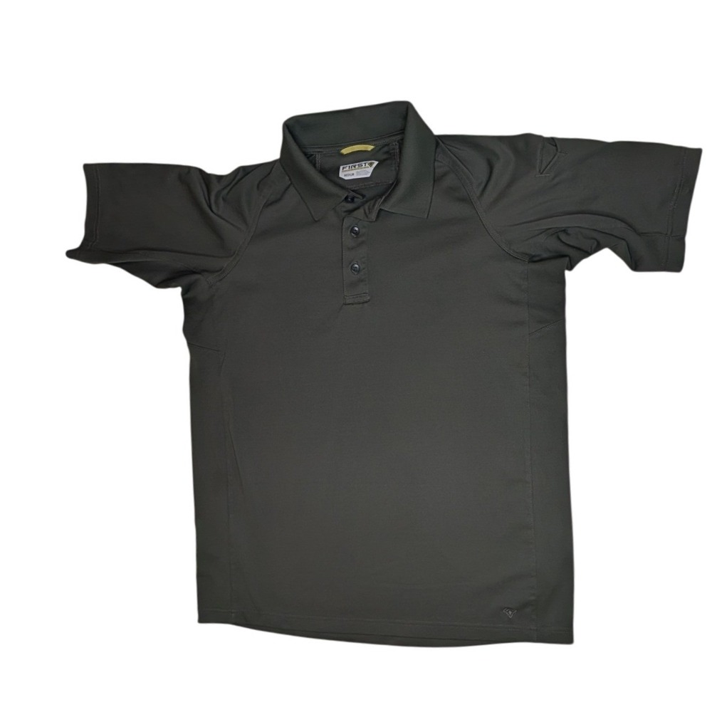 First Tactical Polo Shirt Mens Medium OD Green Performance Short Sleeve 112509